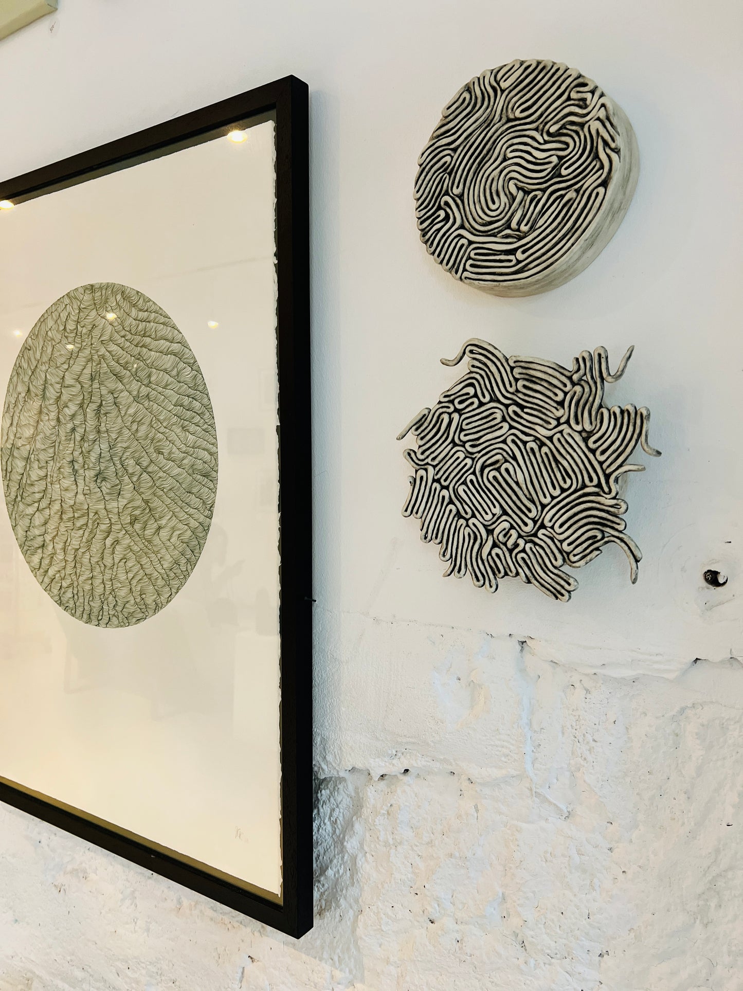 Interrooted ceramic wallsculpture - SOLD