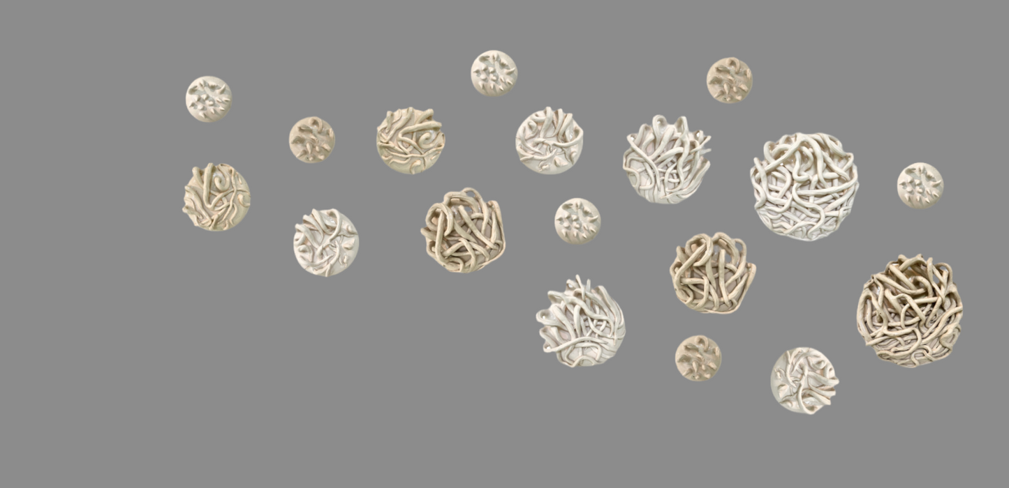 Rootweb wall sculptures white
