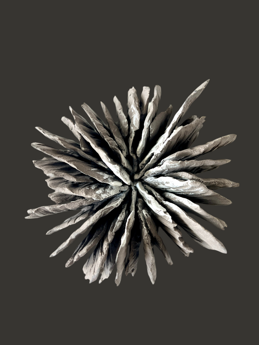 TREEHEART greybrown ceramic forest wallsculptures small -SOLD-