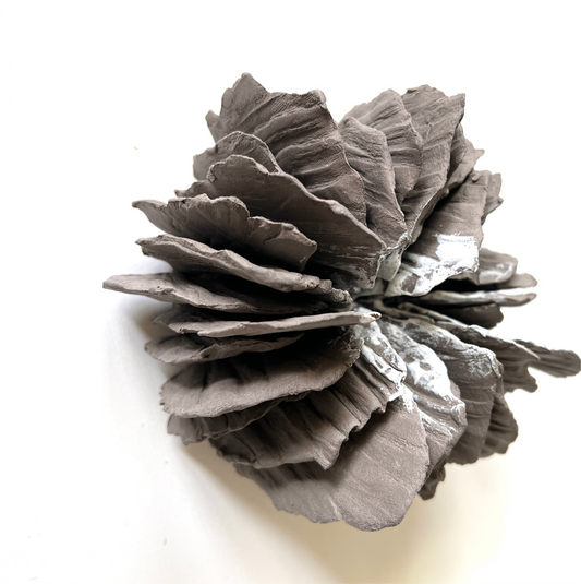 TREEHEART greybrown ceramic forest wallsculptures small -SOLD-