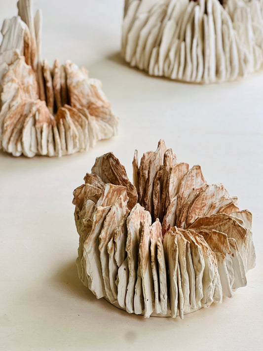 TREEHEART white ceramic forest sculpture small -SOLD-