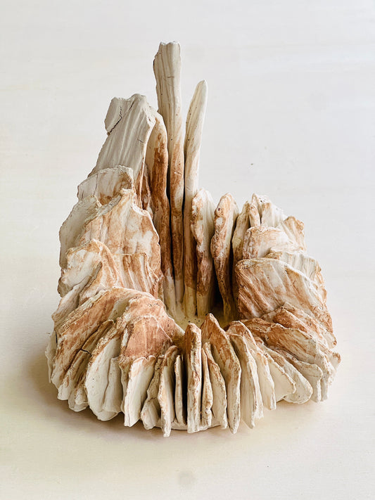 TREEHEART white ceramic forest sculpture small -SOLD-