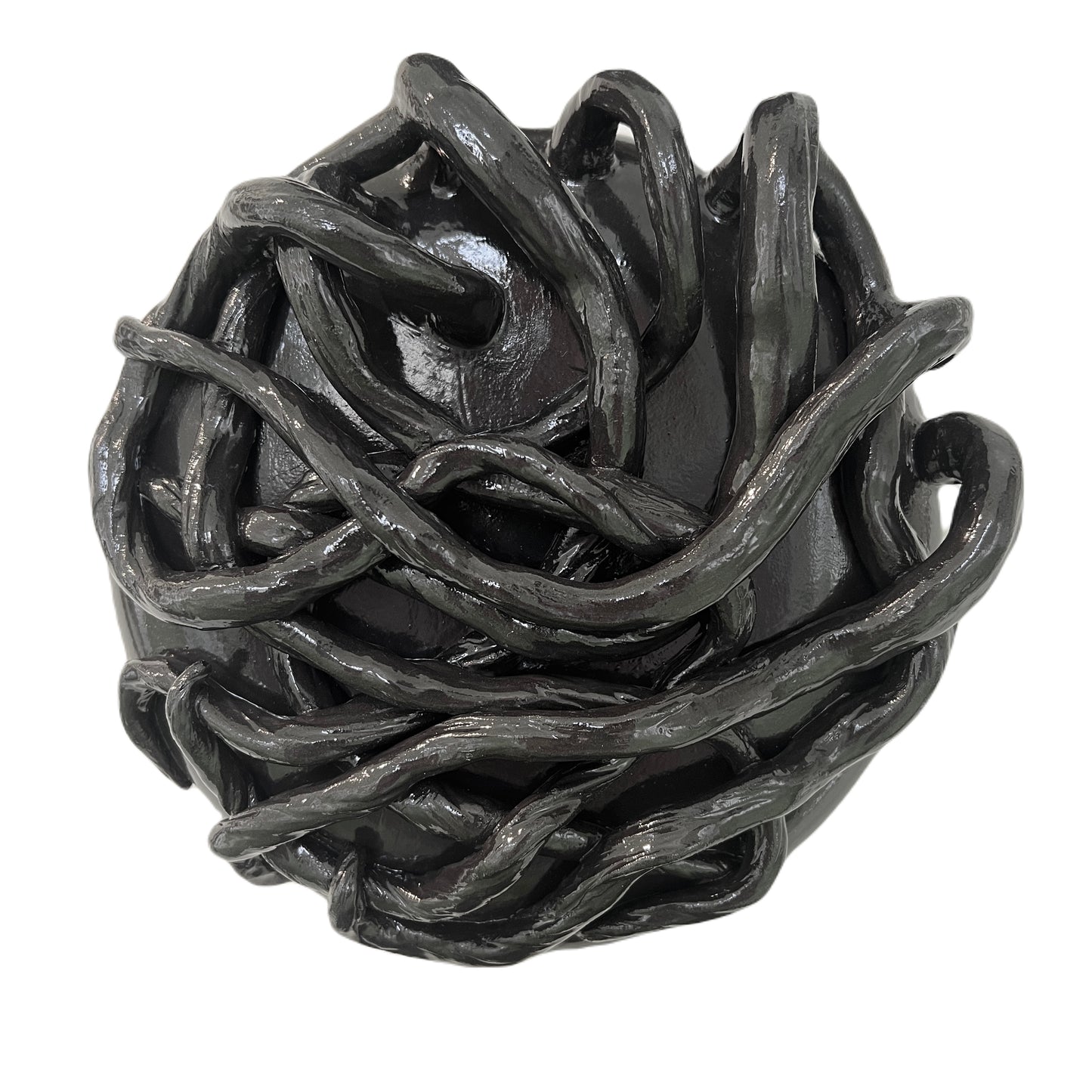 Rootweb wall sculptures black