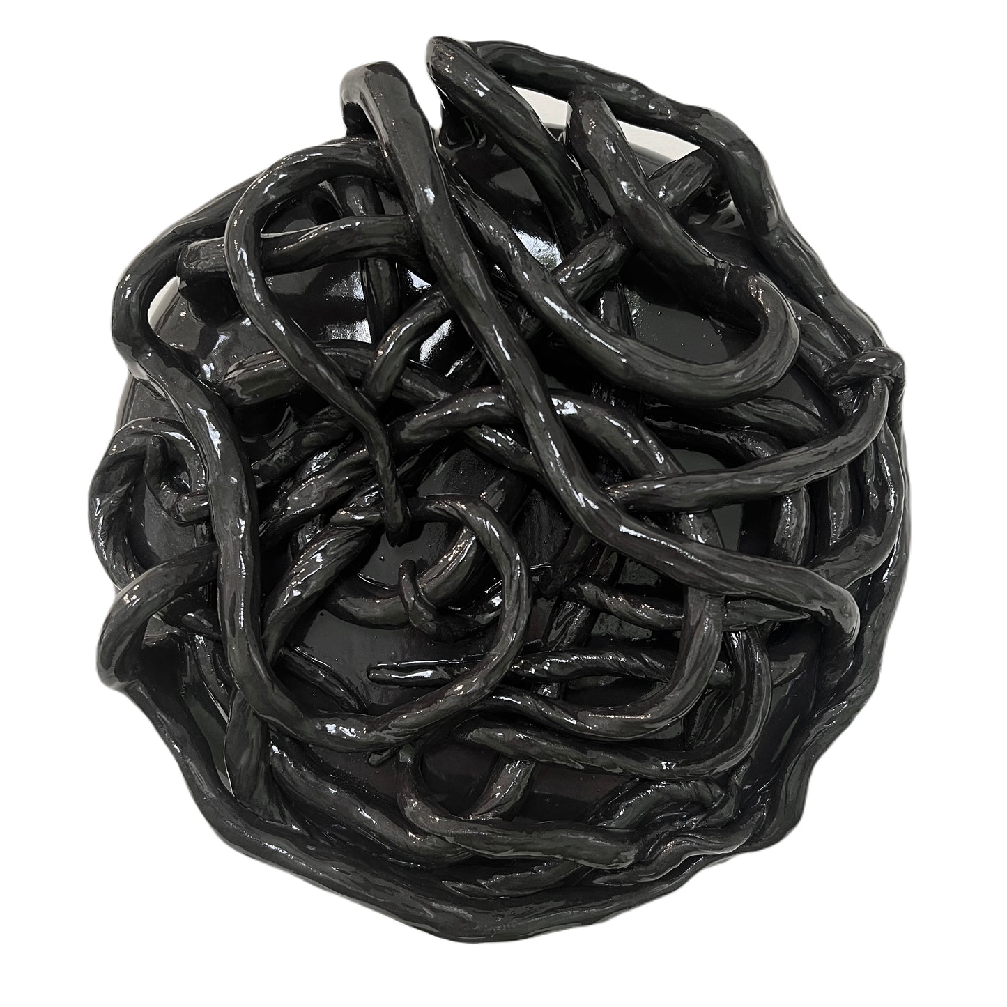 Rootweb wall sculptures black