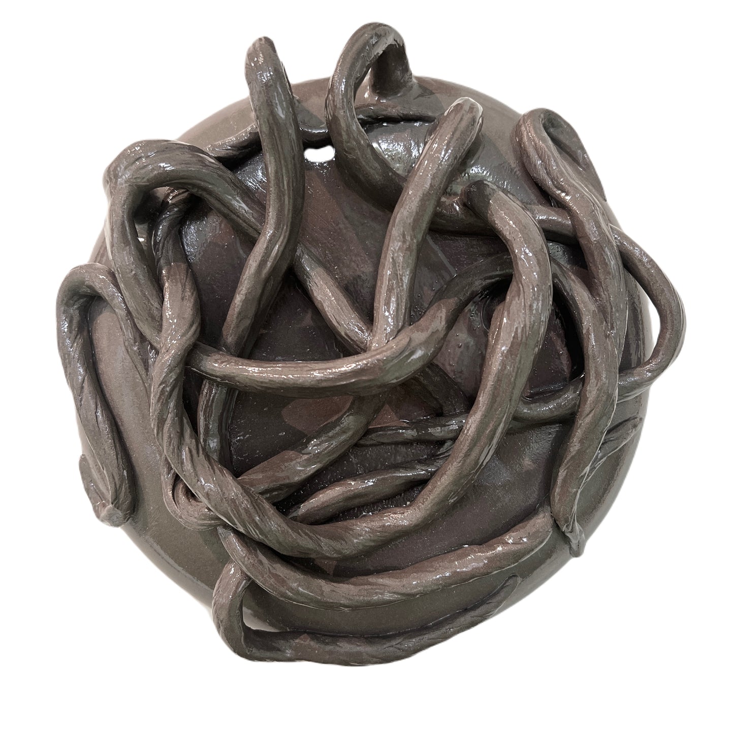 Rootweb wall sculptures greybrown