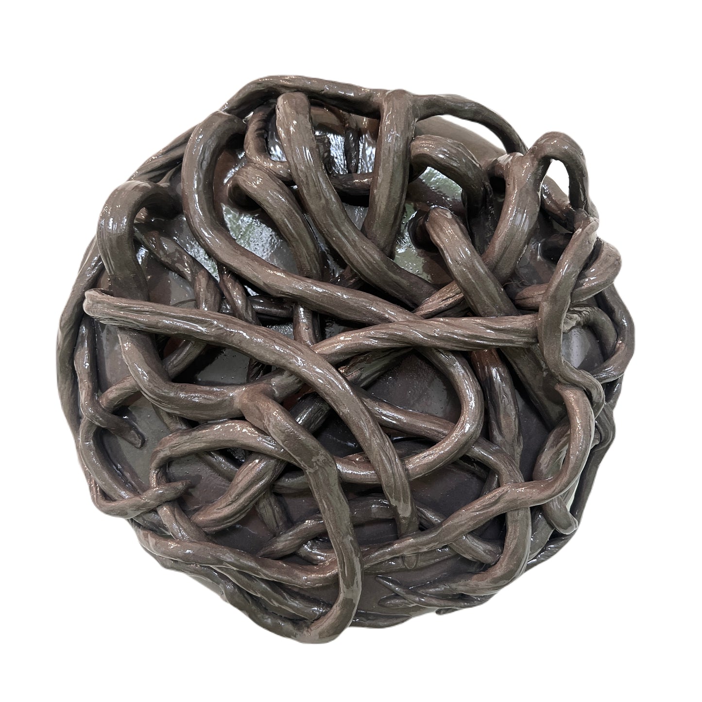 Rootweb wall sculptures greybrown