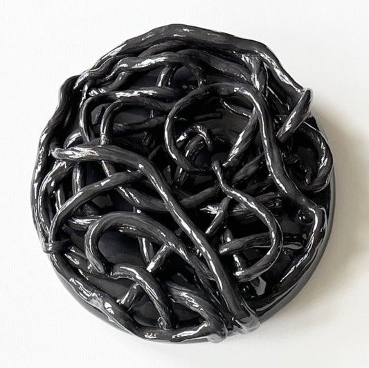 Rootweb wall sculptures black