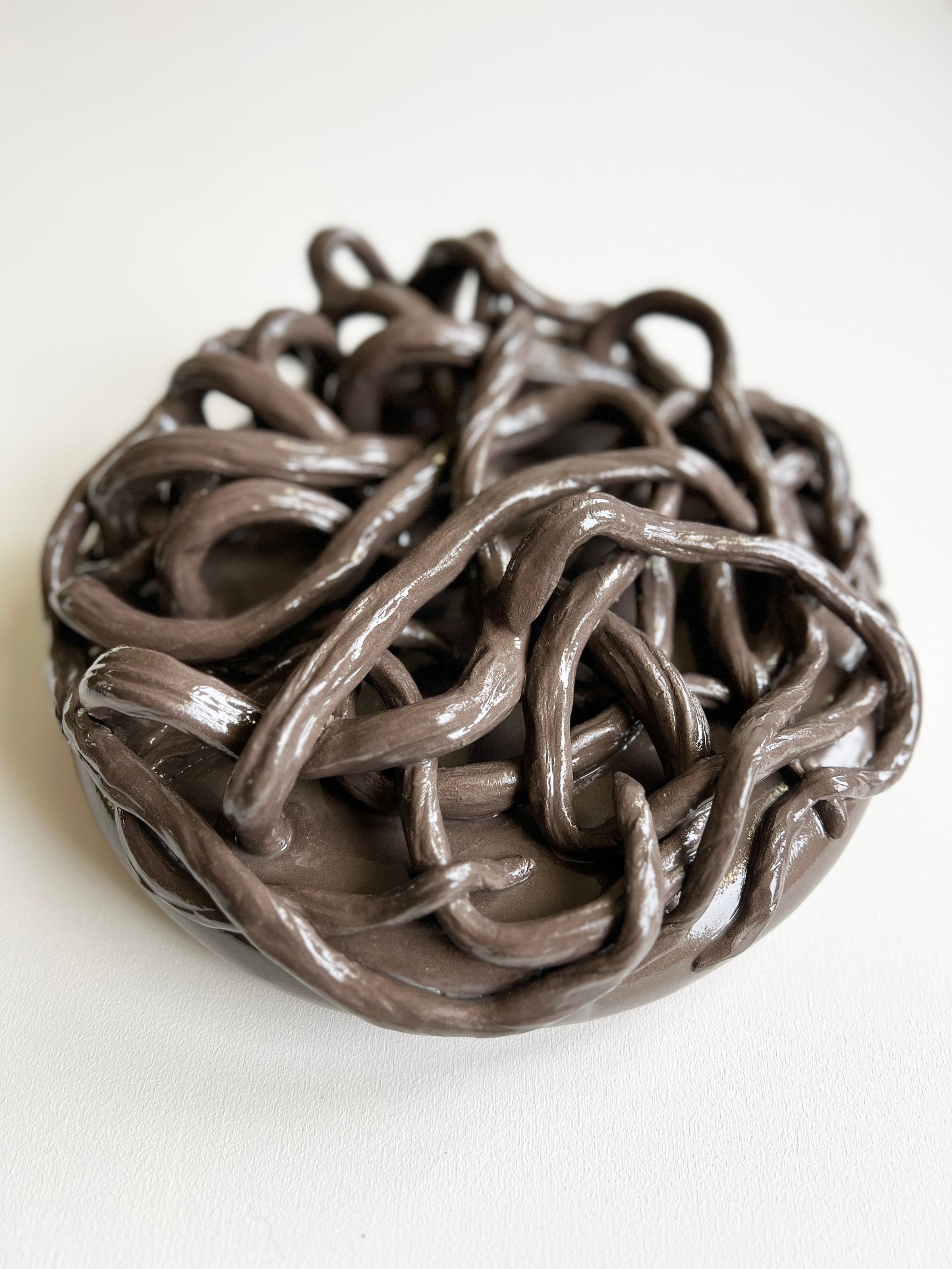 Rootweb wall sculptures greybrown