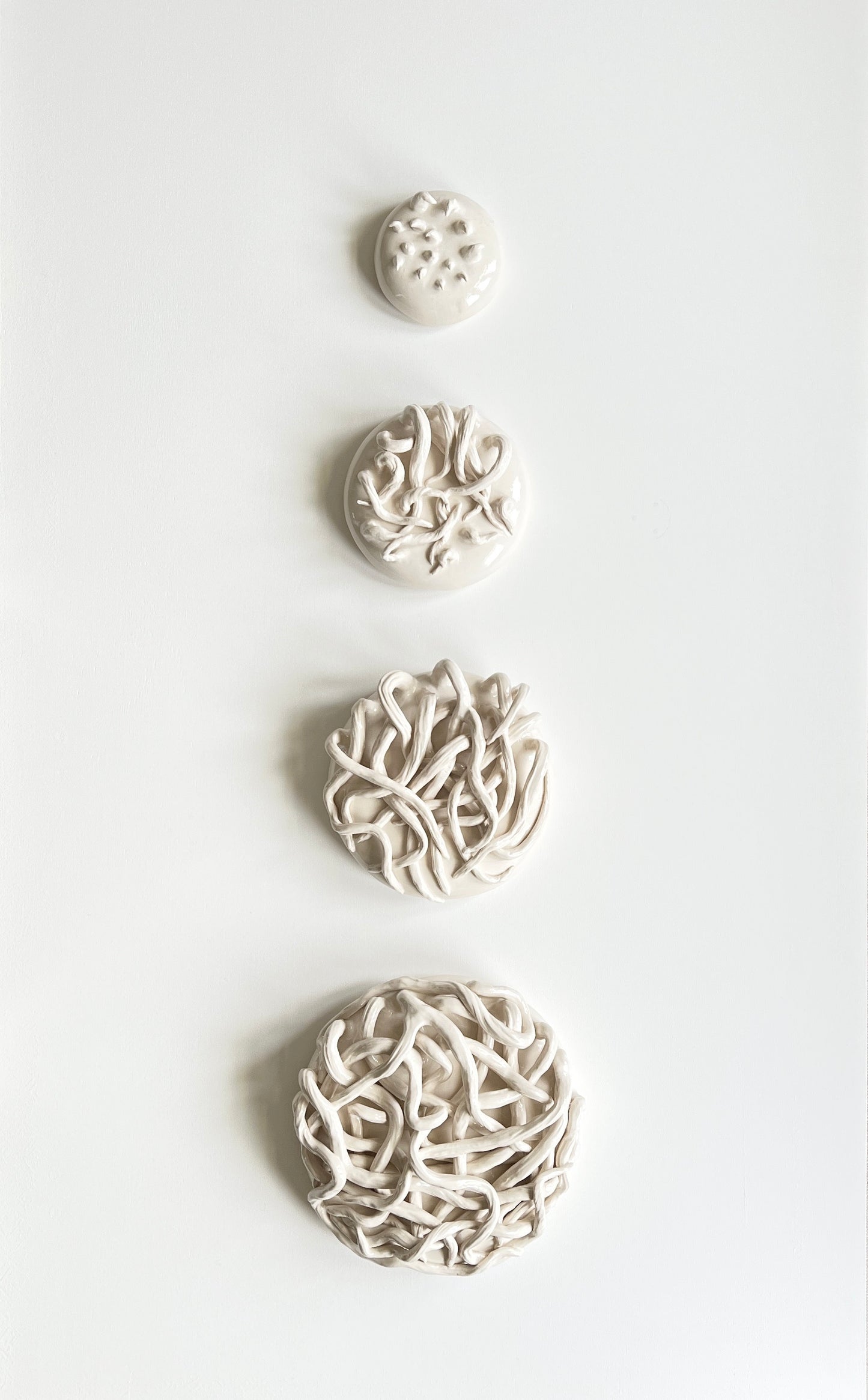 Rootweb wall sculptures white