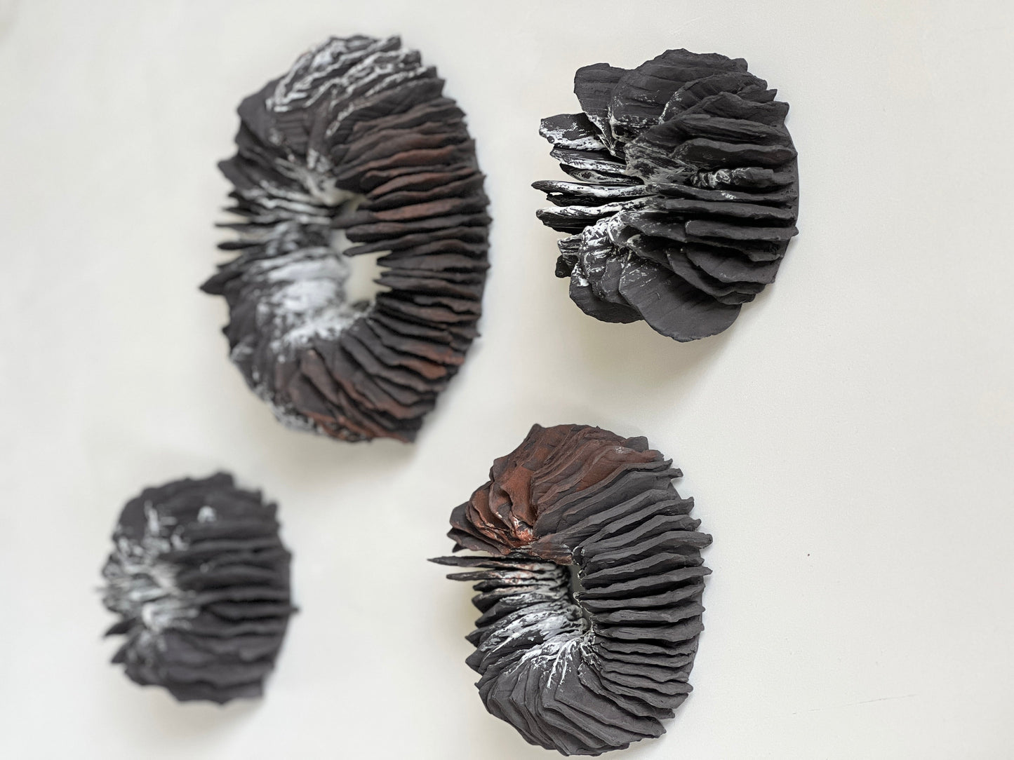 TREEHEART black ceramic forest wallsculpture small - SOLD