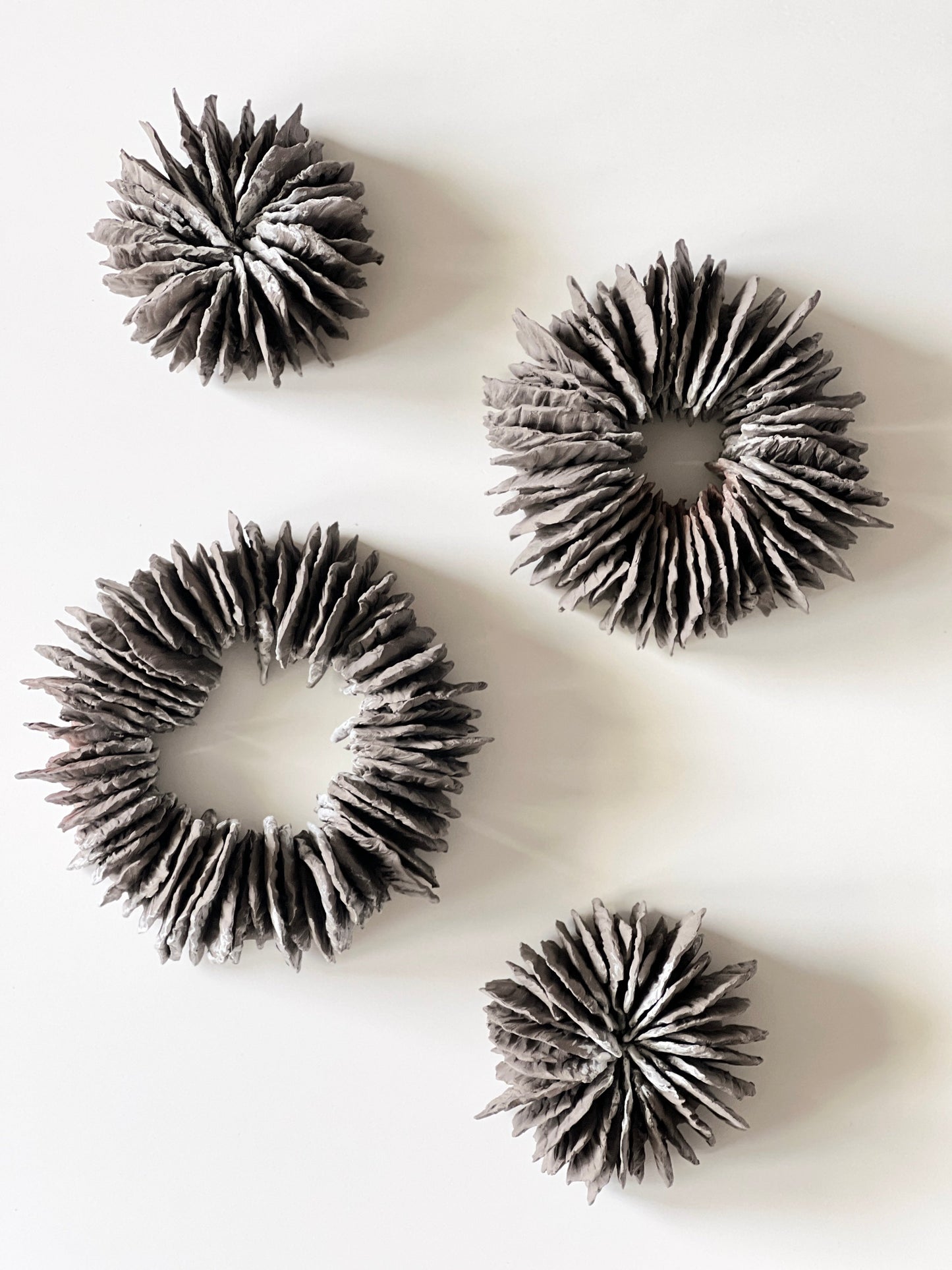 TREEHEART greybrown ceramic forest wallsculptures