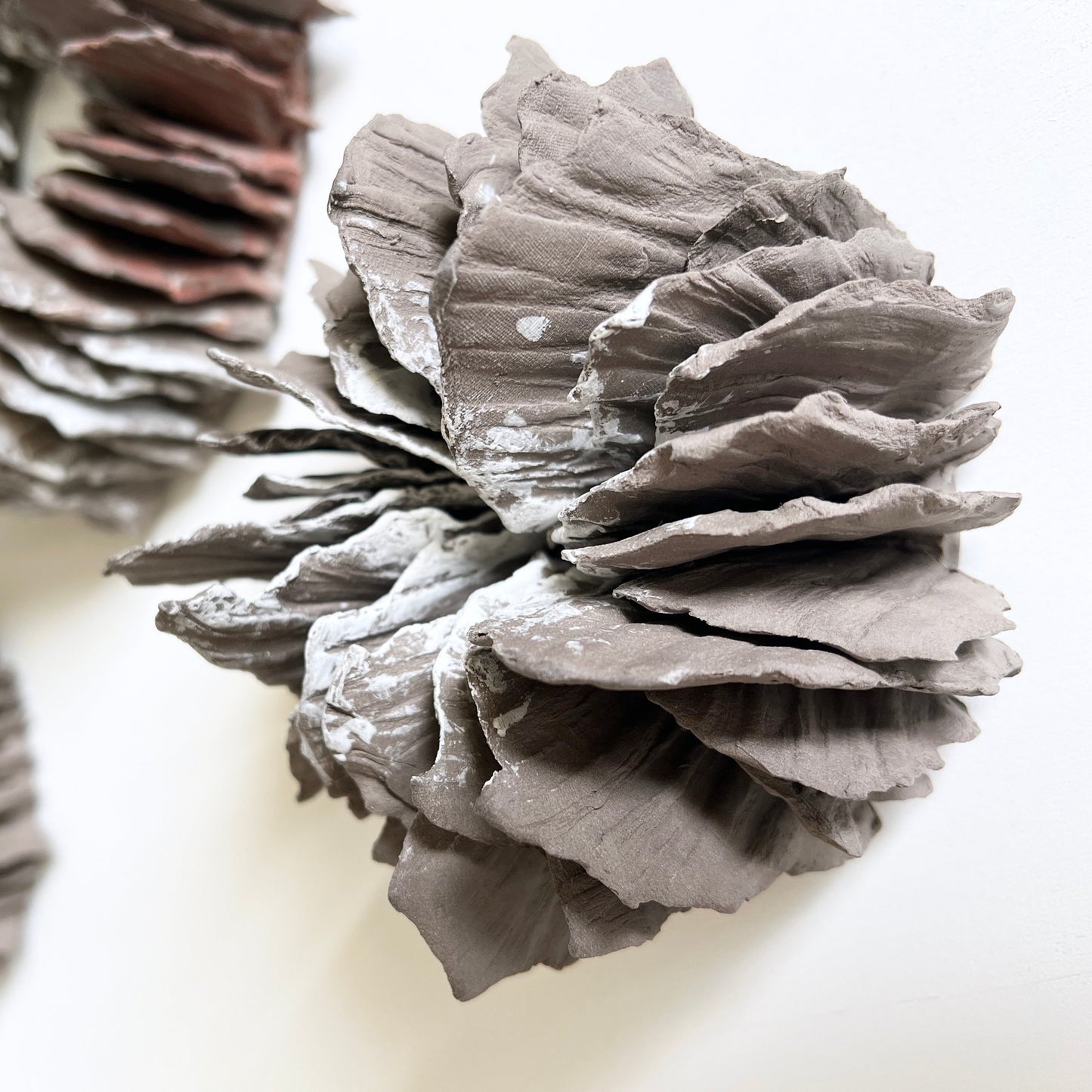 TREEHEART greybrown ceramic forest wallsculptures
