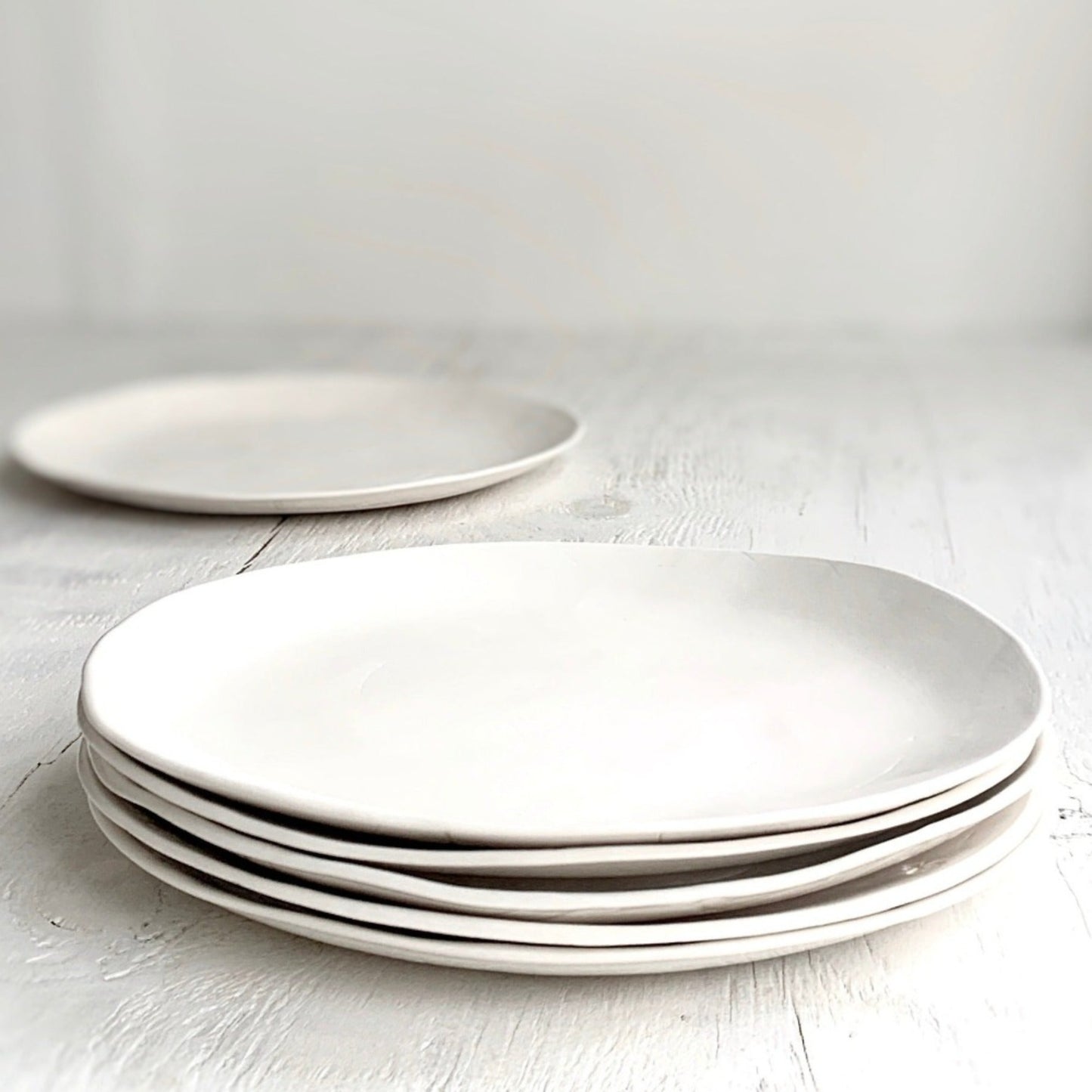 Breakfast plate Roots white
