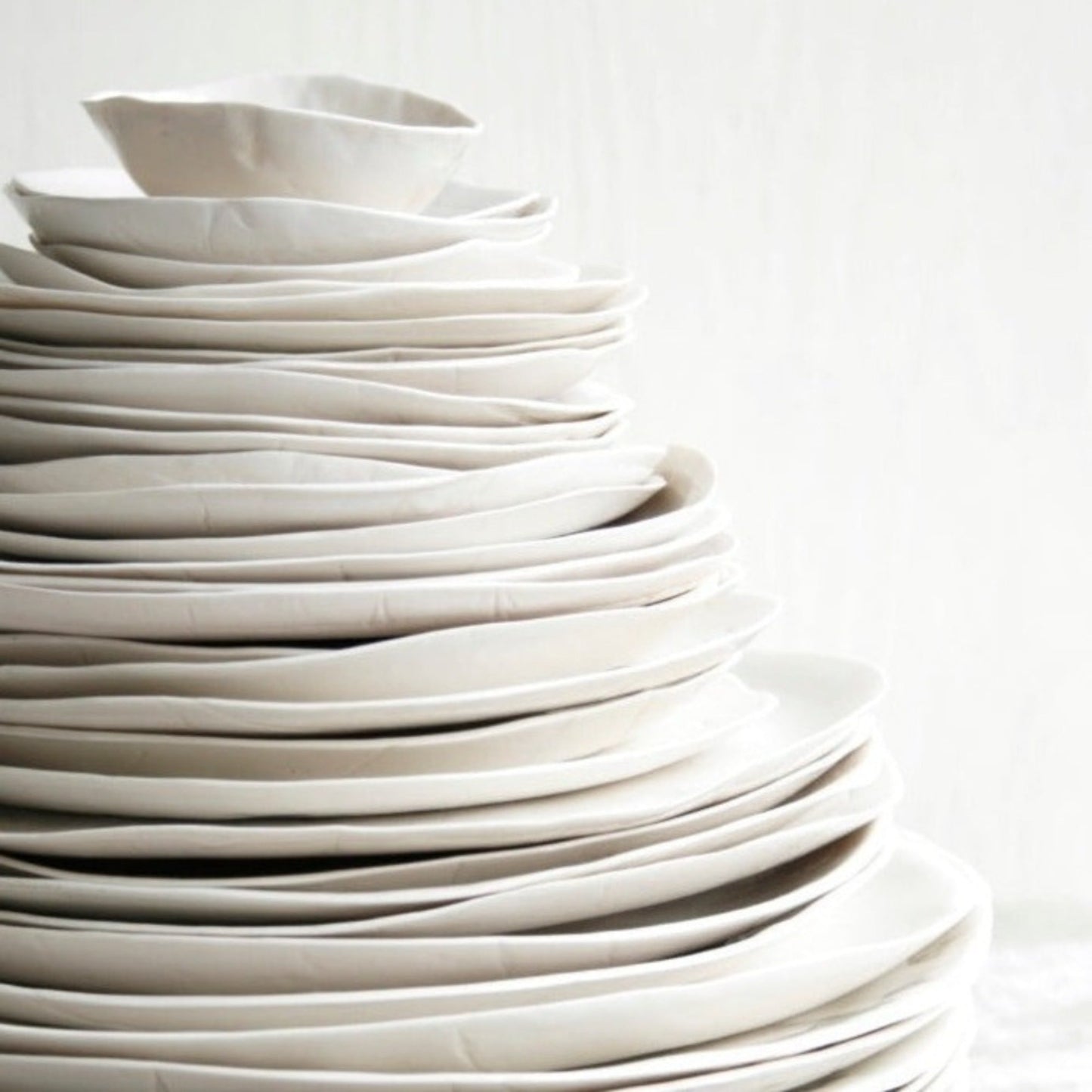 Dinner plate Roots white