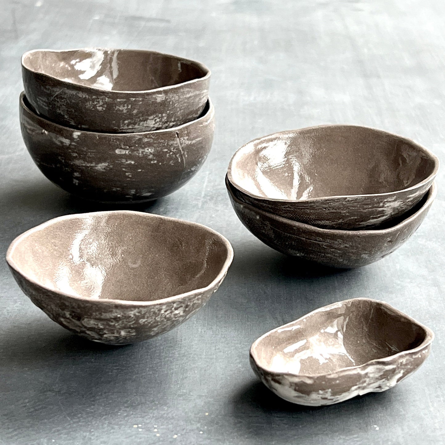 Bowl Calabash grey-brown mini