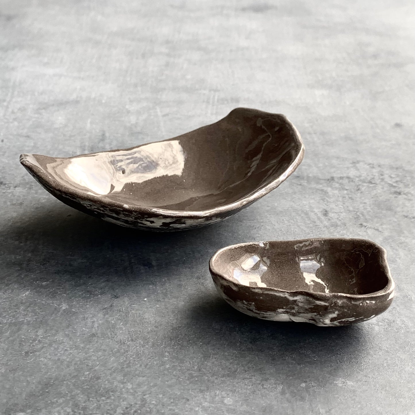 Set of bowls Fragments of the Amazon grey-brown