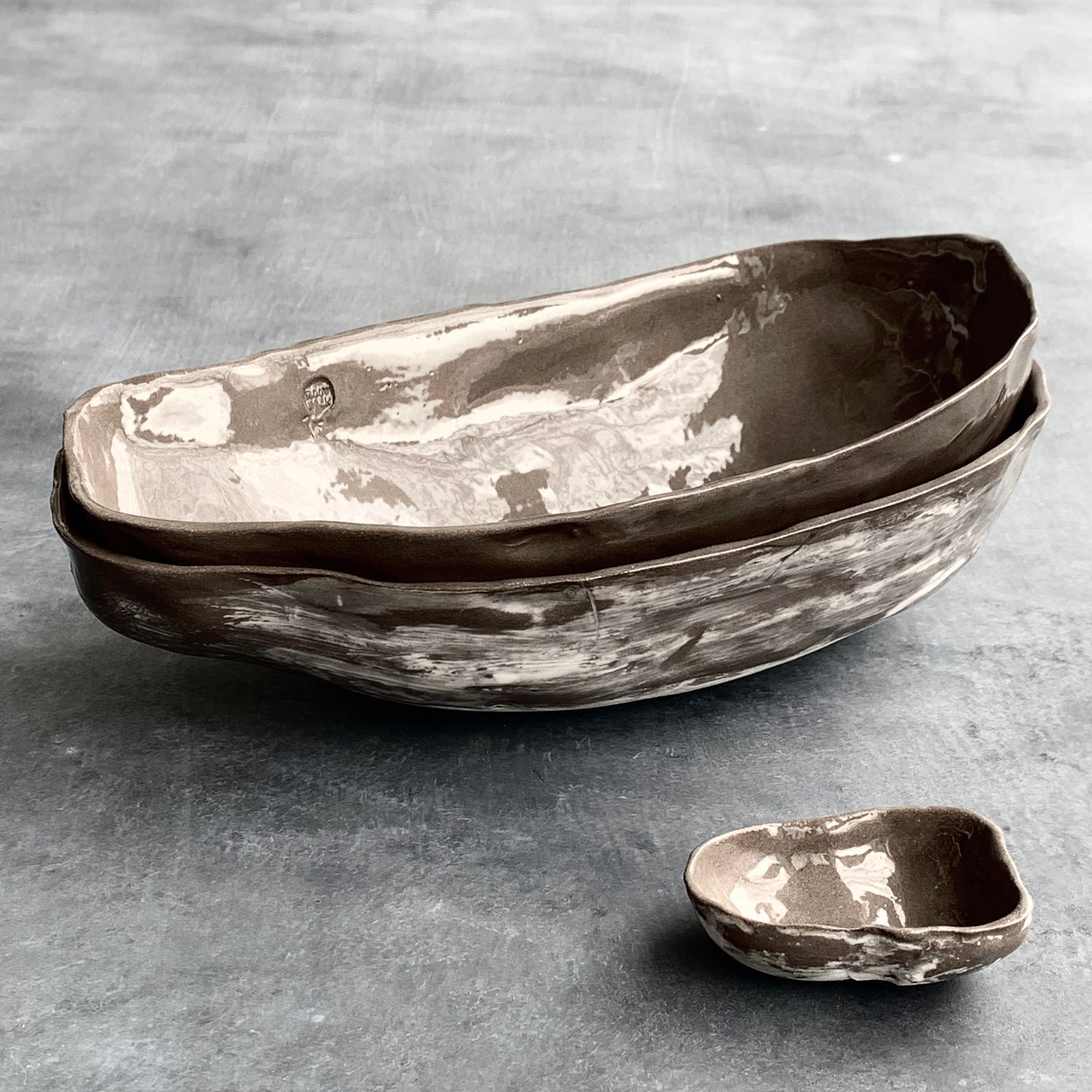 Bowl Papaya L Amazon grey-brown