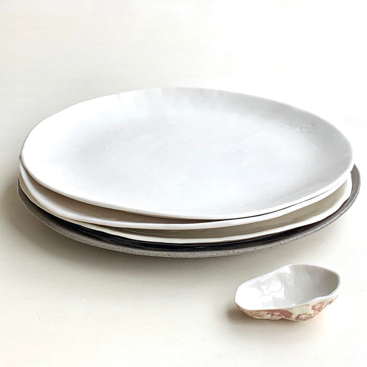 Breakfast plate Roots white