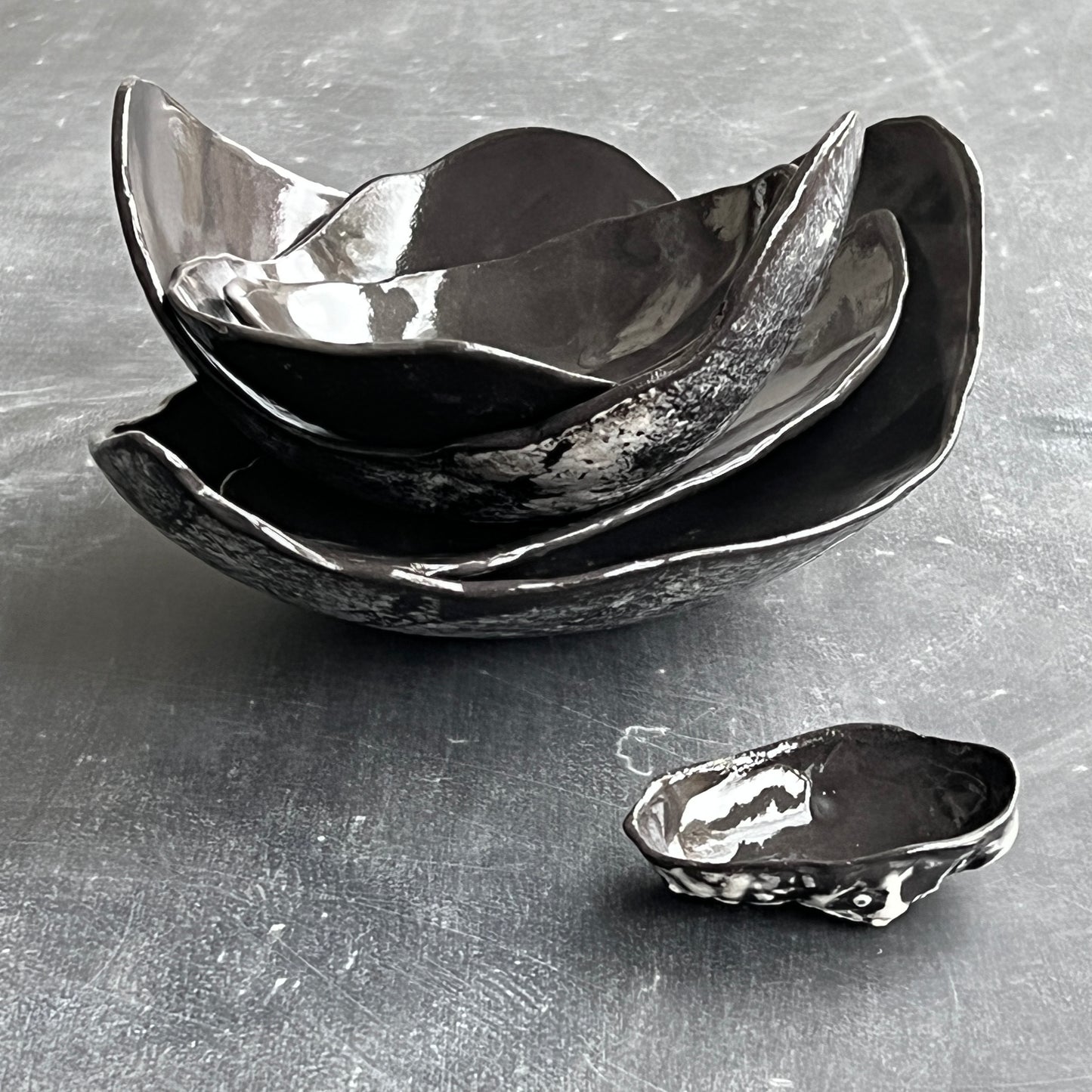 Set of bowls Fragments of the Amazon black