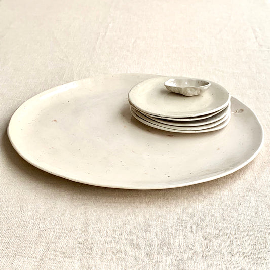 Serving plate XL Roots natural