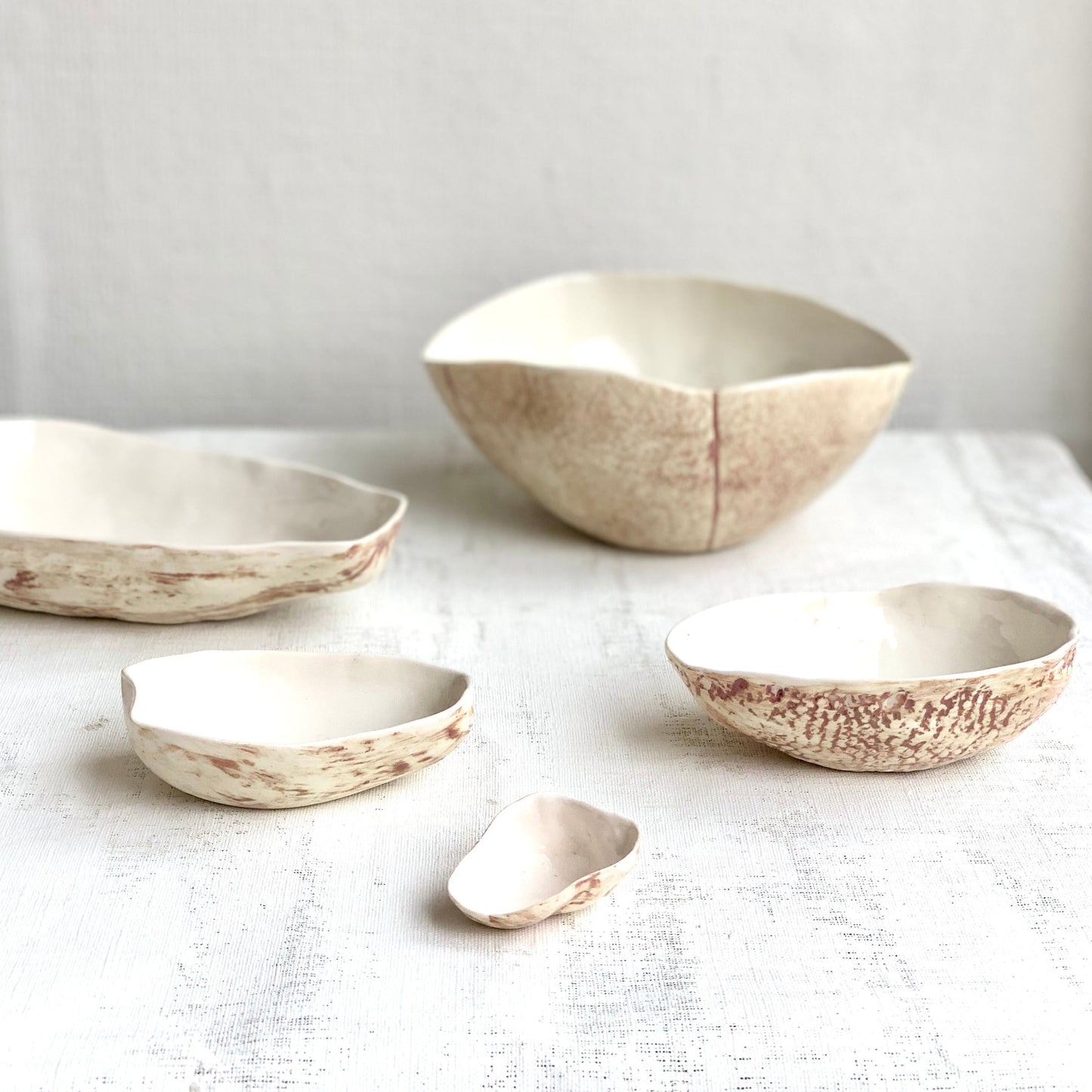 Set of bowls Fragments of the Amazon white