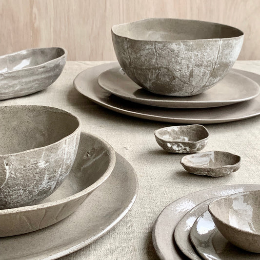 Bowl Calabash grey medium