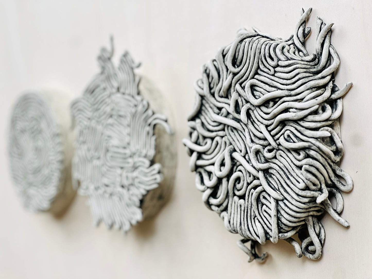 Interrooted ceramic wallsculpture SOLD