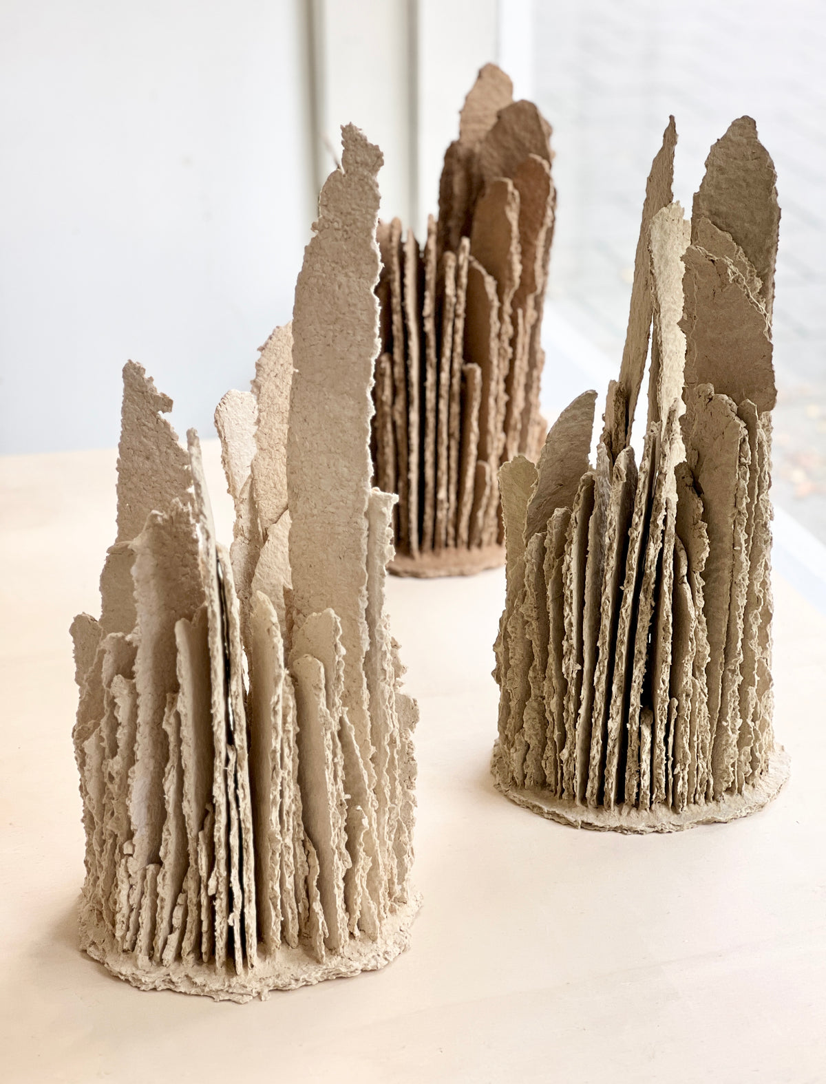 TREEHEART brown paper sculpture