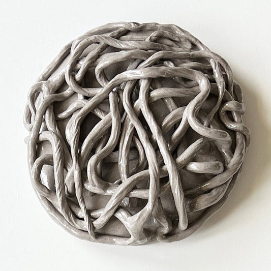 Rootweb wall sculptures grey
