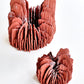 TREEHEART red ceramic forest sculpture small