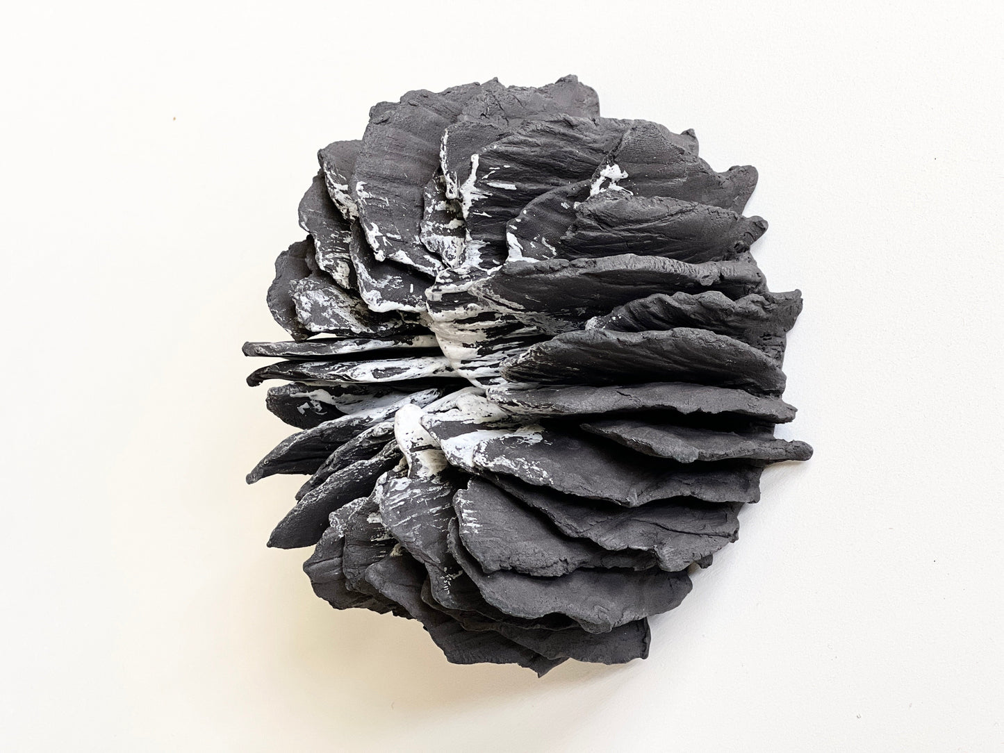 TREEHEART black ceramic forest wallsculpture small