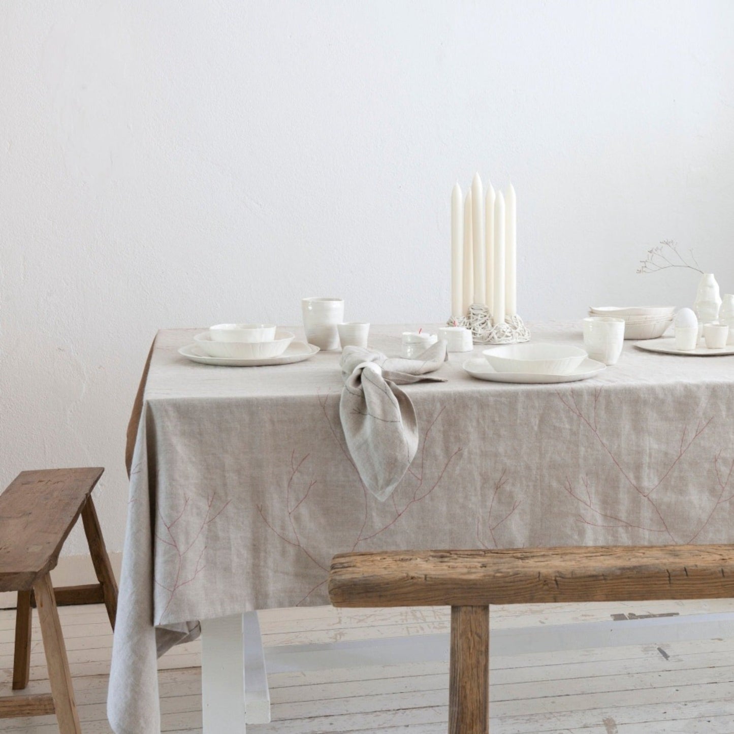 Dinner plate Roots white