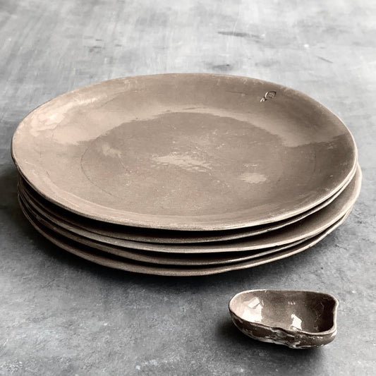 Breakfast plate Roots grey-brown