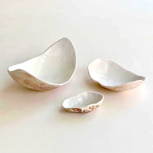 Set of bowls Fragments of the Amazon white