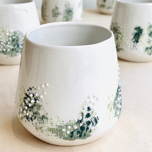 Cup Fading Flowers yellow-blue-green