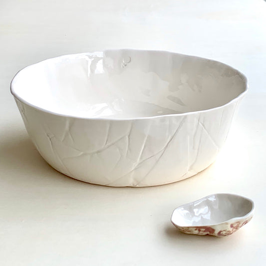 Serving bowl L Roots white